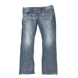 BKE Jake Straight Leg Whiskered Casual Comfort Denim Blue Jeans Men's Sz 40R